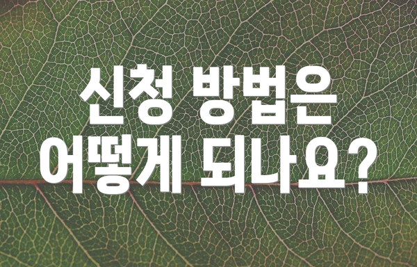 신청 방법은 어떻게 되나요?