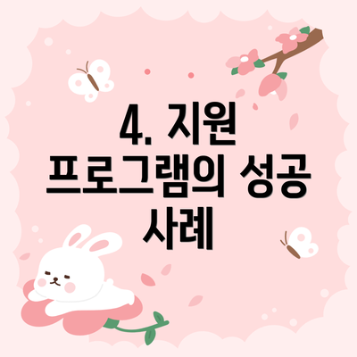 4. 지원 프로그램의 성공 사례