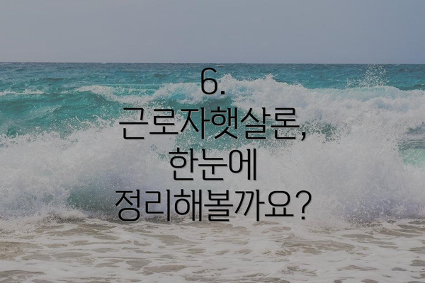 6. 근로자햇살론, 한눈에 정리해볼까요?