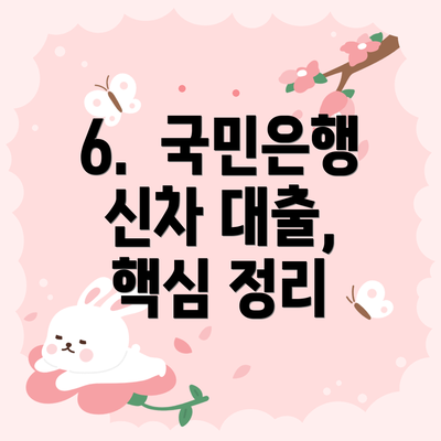 6.  국민은행 신차 대출,  핵심 정리