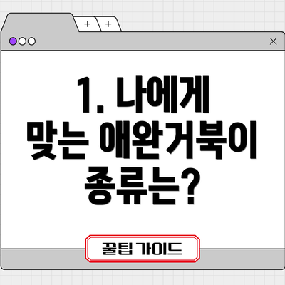 1. 나에게 맞는 애완거북이 종류는?