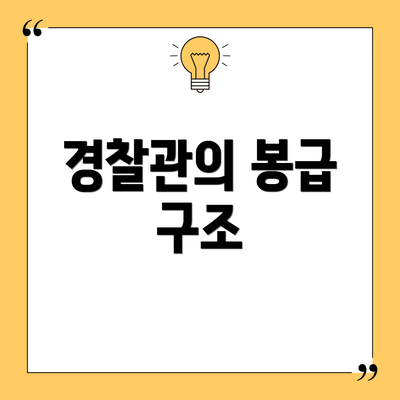 경찰관의 봉급 구조