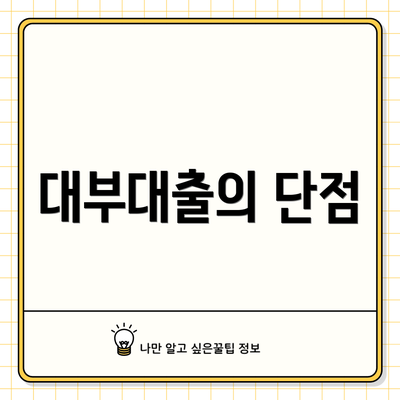 대부대출의 단점