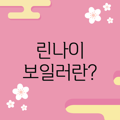 린나이 보일러란?