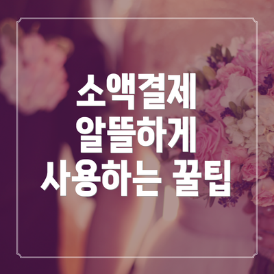 소액결제 알뜰하게 사용하는 꿀팁