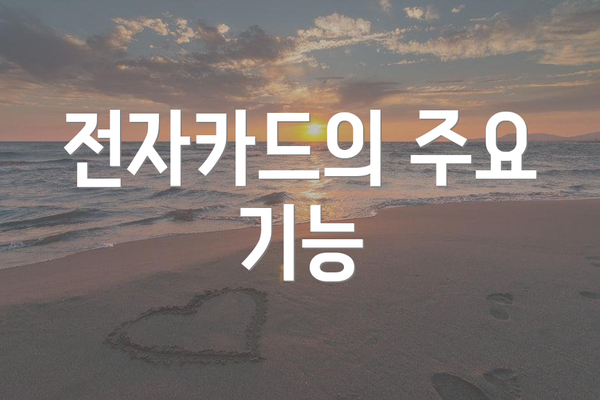 전자카드의 주요 기능