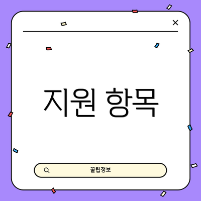지원 항목