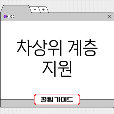 차상위 계층 지원