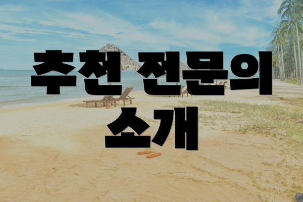 추천 전문의 소개