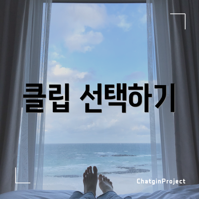 클립 선택하기