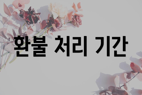 환불 처리 기간