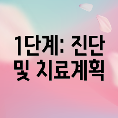 1단계: 진단 및 치료계획