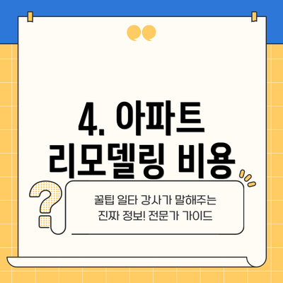 4. 아파트 리모델링 비용