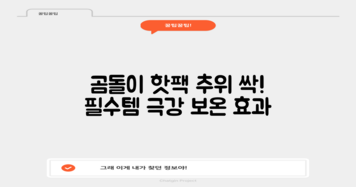 추위 싹! 곰도리 핫팩 필수템