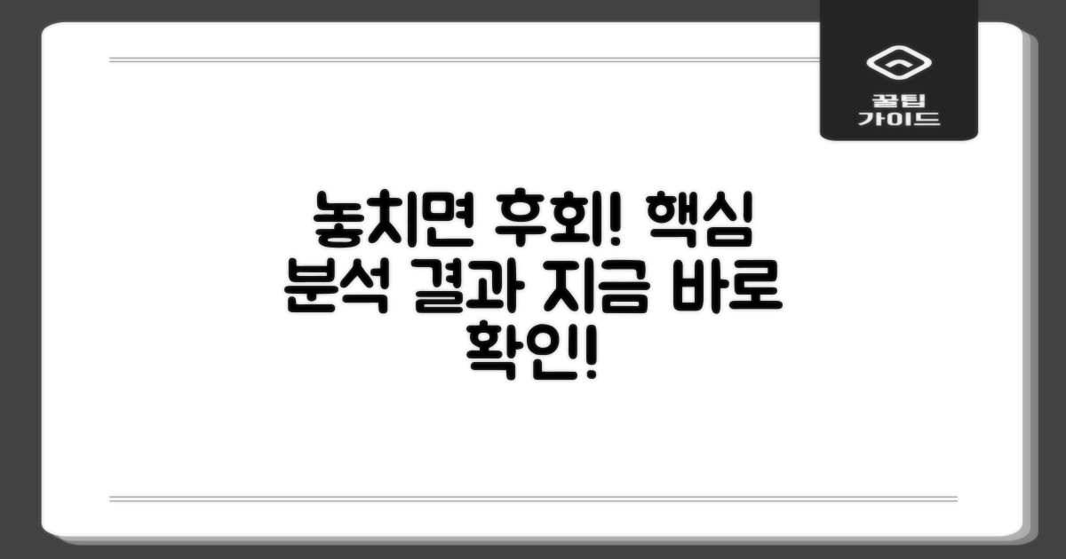 분석 결과, 놓치지 마세요!