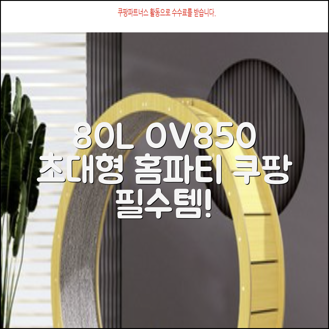 리빙웰 업소용 홈파티용 초대용량 80리터 OV850, 상품명 표기 추천 리뷰
