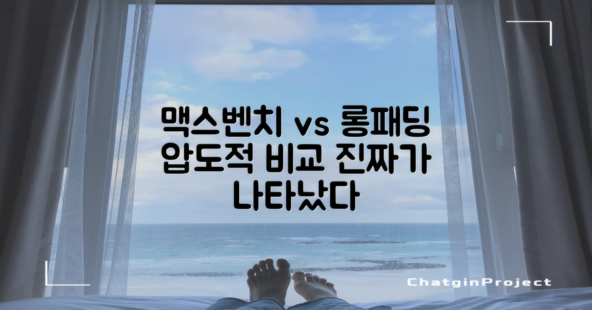 맥스벤치 vs 타사 롱패딩