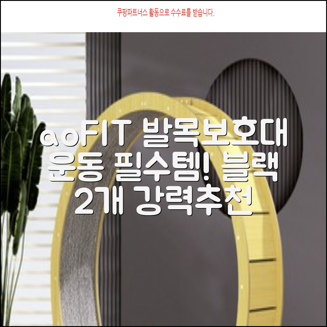 aoFIT발목 보호대 인체공학 운동 전용 발목 보호용 아대, 2개, 블랙 추천 리뷰