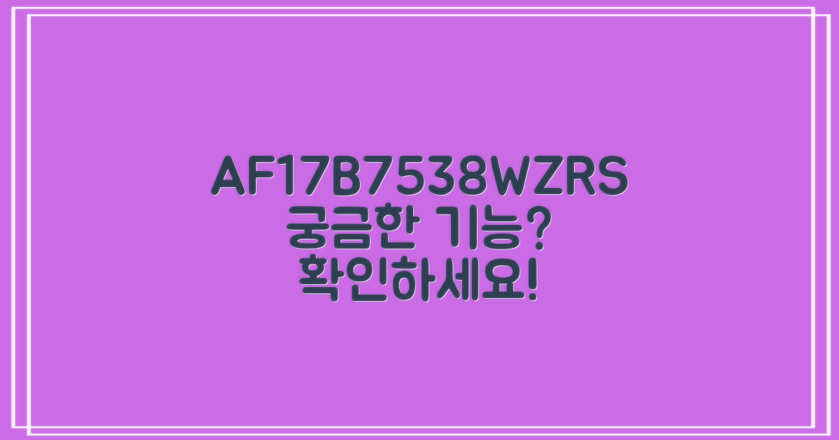 AF17B7538WZRS, 어떤 기능일까요?