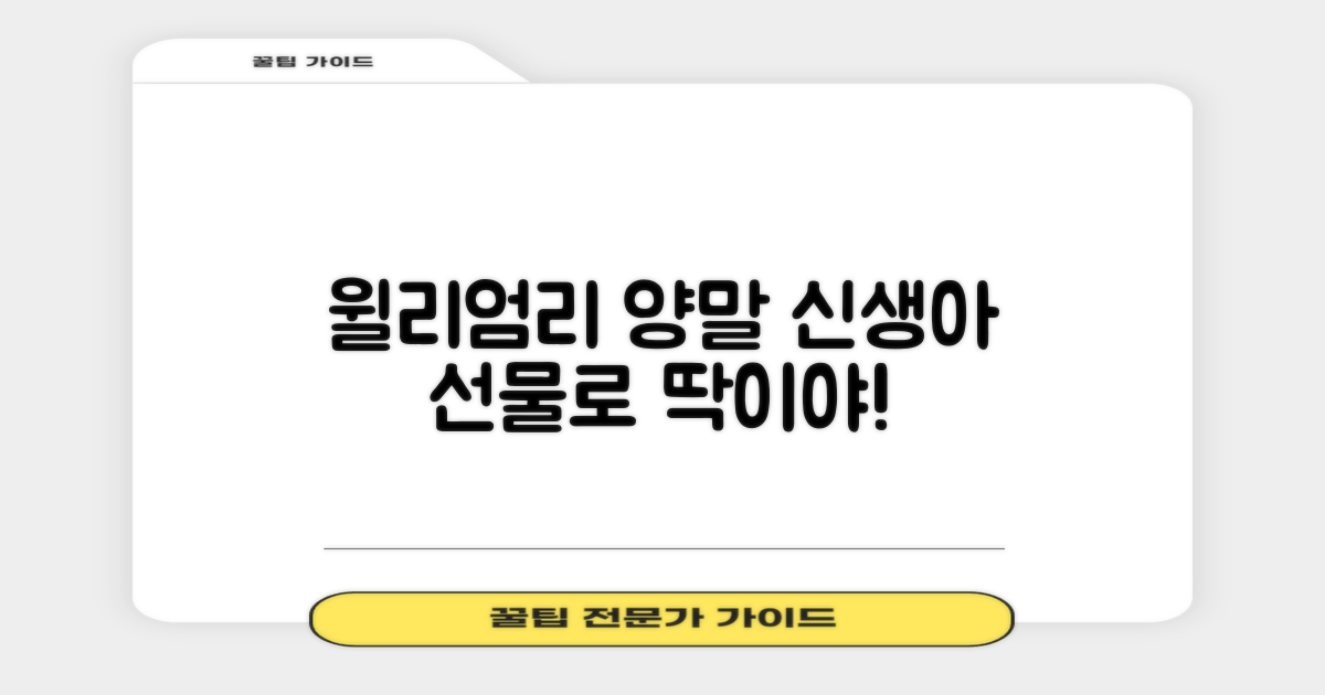 윌리엄리 양말, 신생아에게 선물하세요